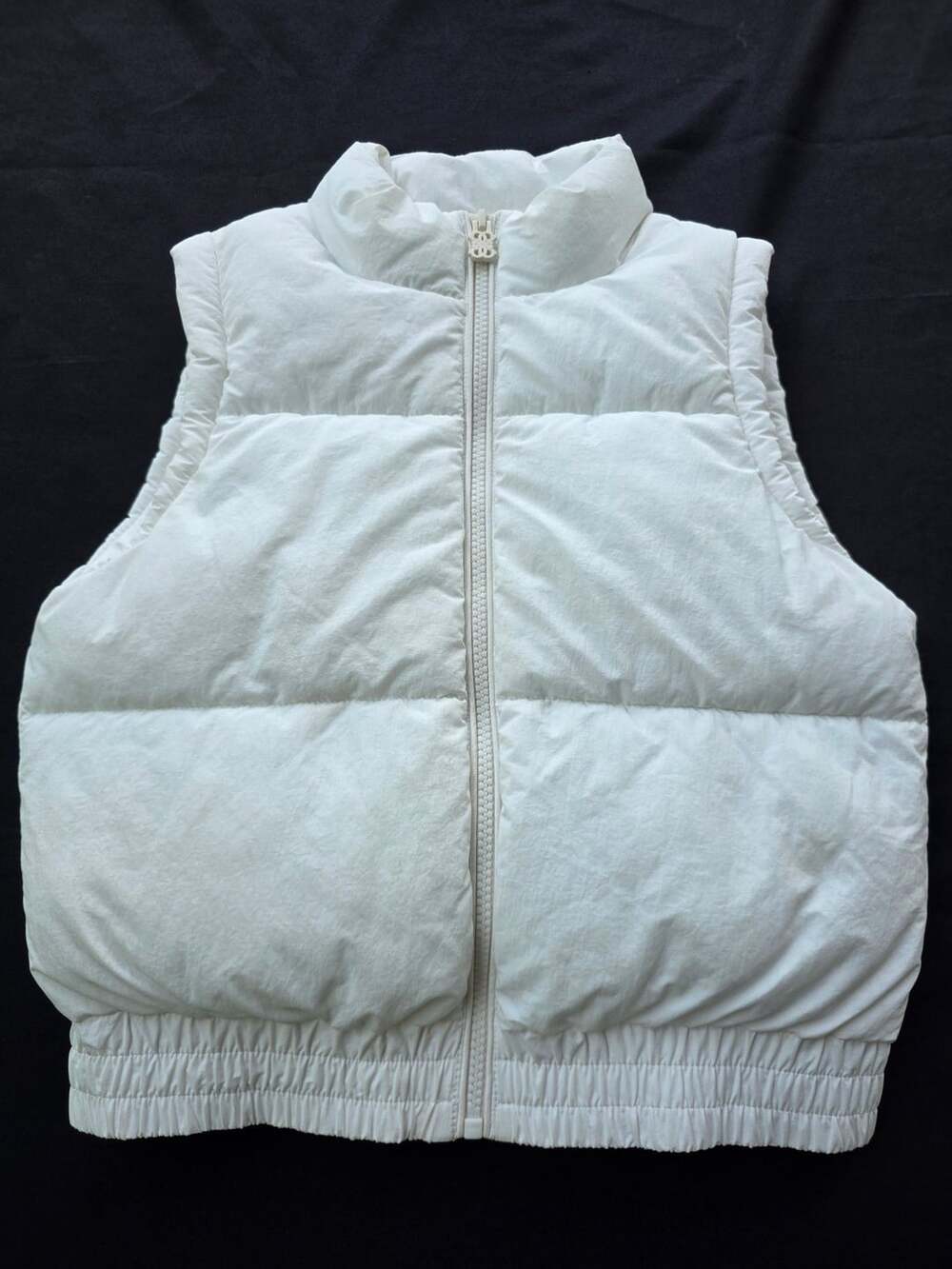 GUESS White Puffer Vest with Stand Collar Size 10